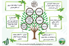 اینفوگرافی عملکرد اداره کل منابع طبیعی و آبخیزداری استان همدان 