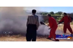 مانور اطفا حریق مراتع در روستای رضوانکده ملایر