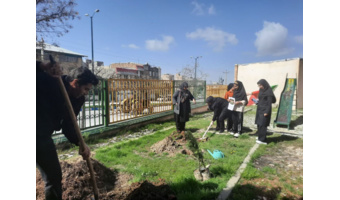کاشت نهال امید در محل کانون پرورش فکری کودکان و نوجوانان شهرستان اسدآباد