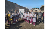  پویش نهال کاری "فجر سبز" در مدرسه شهید رضا سلگی در روستای شهرک