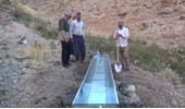نصب آبشخور در مراتع روستای شادمانه نهاوند با هدف تأمین آب دام و حفاظت از مراتع