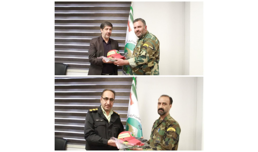 تحویل اقلام و تجیزات حفاظتی به نیروهای یگان حفاظت  استان همدان 