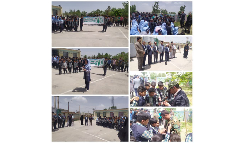 تولید نهال توسط دانش آموزان روستای دهنجرد شهرستان بهار