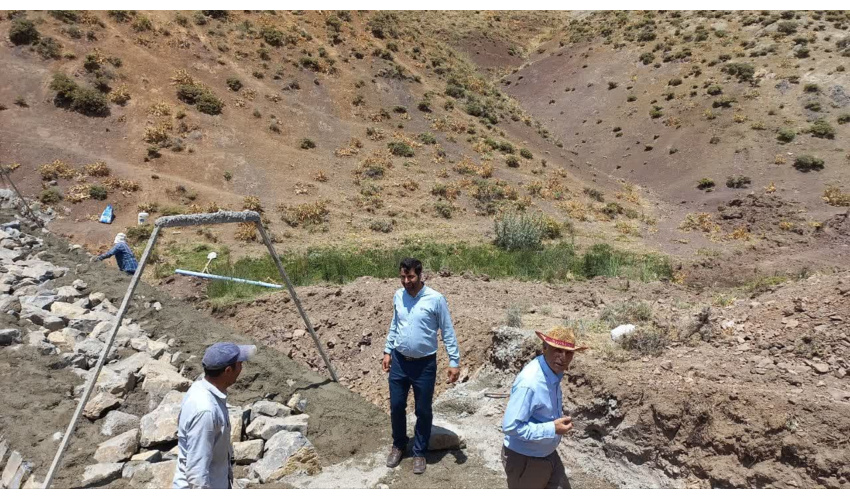 بازدید از پروژه بند سنگی ملاتی روستای سنگرانکوه شهرستان درگزین 