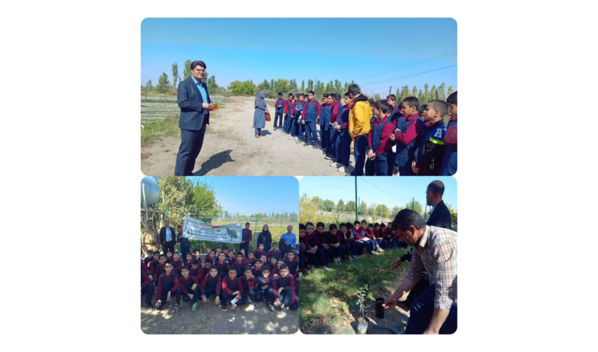 بازدید دانش آموزان مدرسه شهید رجایی از  نهالستان قدس شهرستان ملایر 