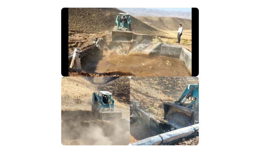 حکم قلع و قمع و رفع تصرف از اراضی ملی در  شهرستان ملایر روستای  گرجایی اجرا شد