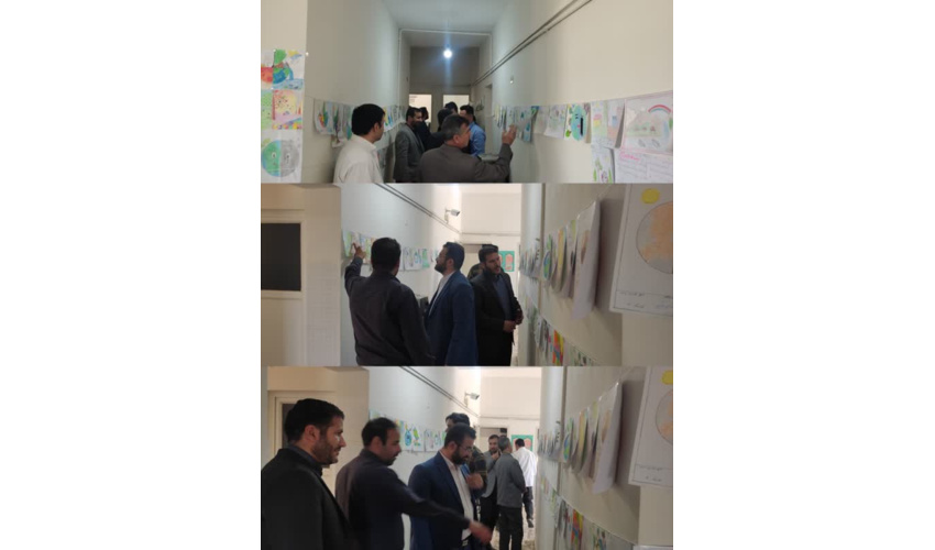 برگزاری نمایشگاه نقاشی دانش آموزان کبودراهنگی با موضوع اهمیت منابع طبیعی