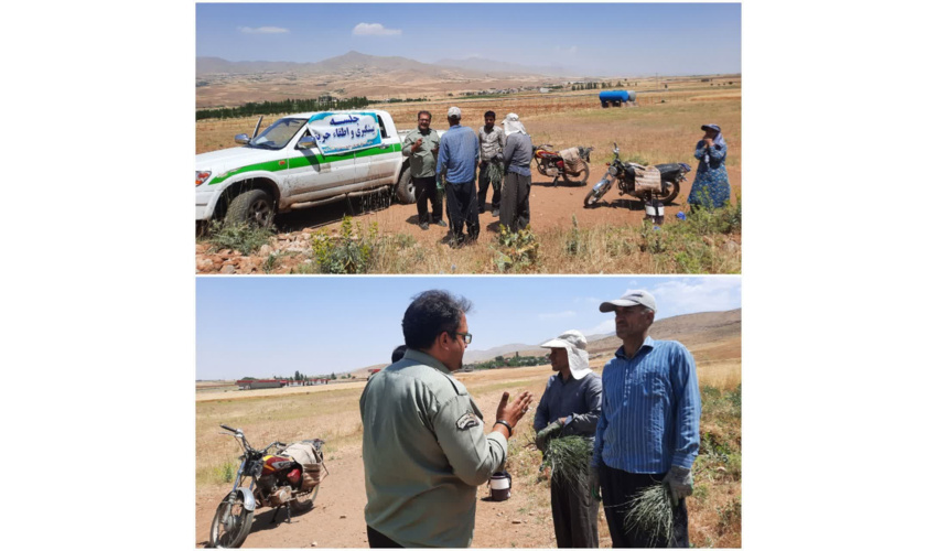 جلسه آموزشی پیشگیری واطفا حریق در روستای چارق شهرستان اسدآباد