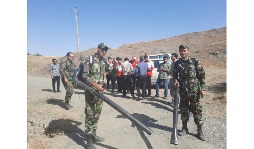مانور مشترک اطفا حریق در حاشیه جنگلکاری گردنه شهرستان اسدآباد