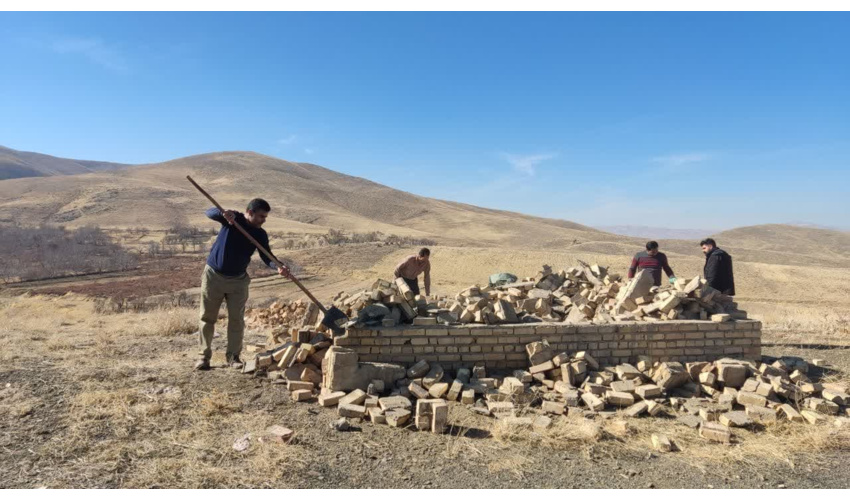 تخریب مستحدثات ساخته شده در اراضی ملی پلاک ایرانه ملایر