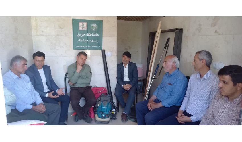افتتاح دومین خانه اطفاء حریق شهرستان همدان در روستای دره مرادبیگ